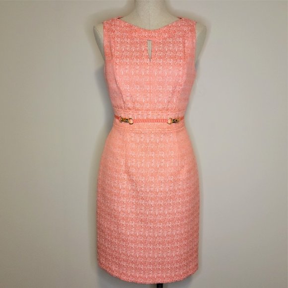 Tahari Dresses & Skirts - NWT Tahari Arthur Levine Coral Sheath Dress Size 4